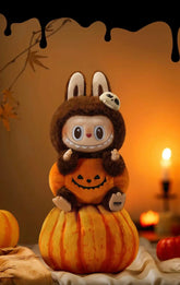Labubu Happy Halloween Party Series-Sitting Pumpkin Vinyl Plush Pendant