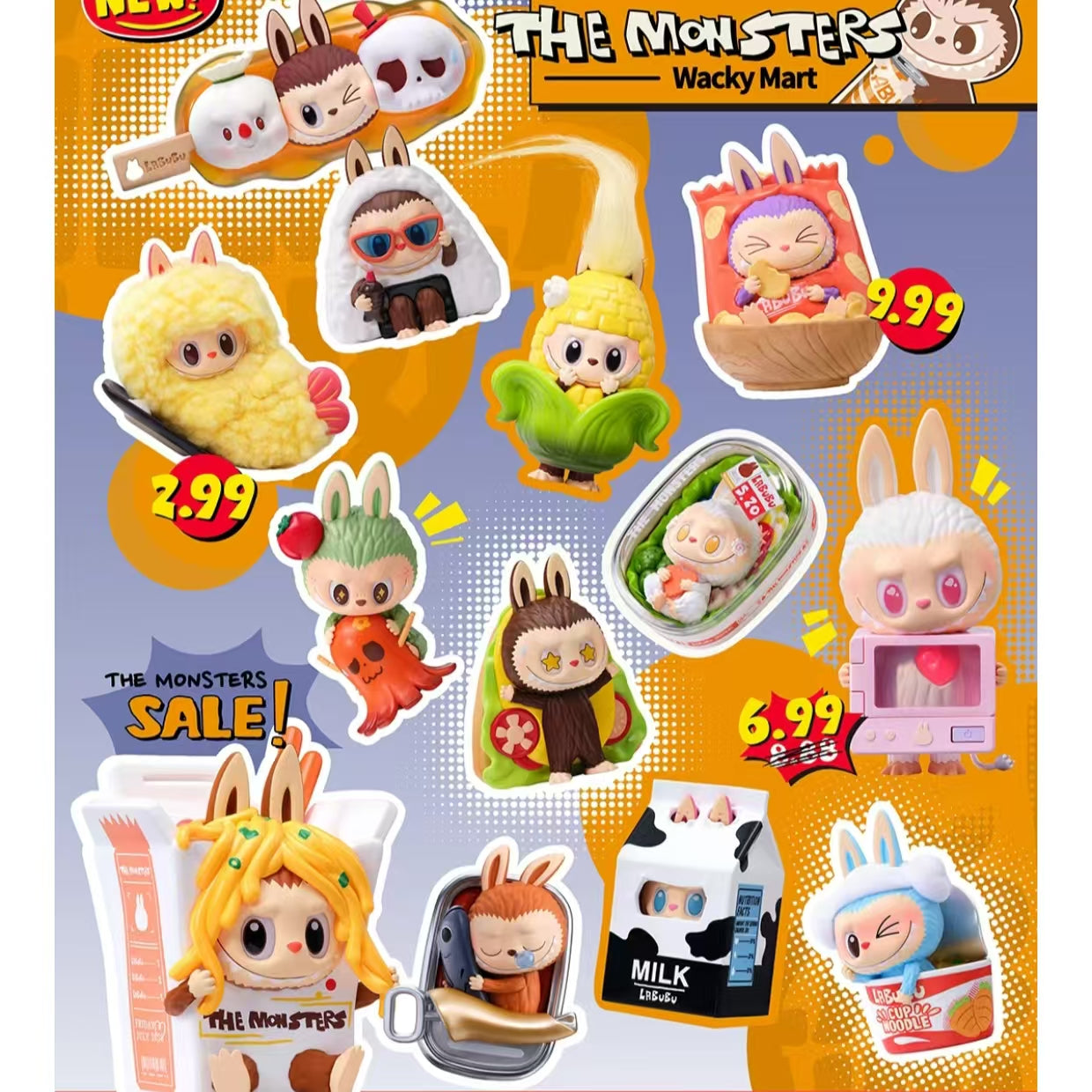 AUTHENTIC) THE MONSTERS WACKY MART SERIES FIGURES HOT CUTE