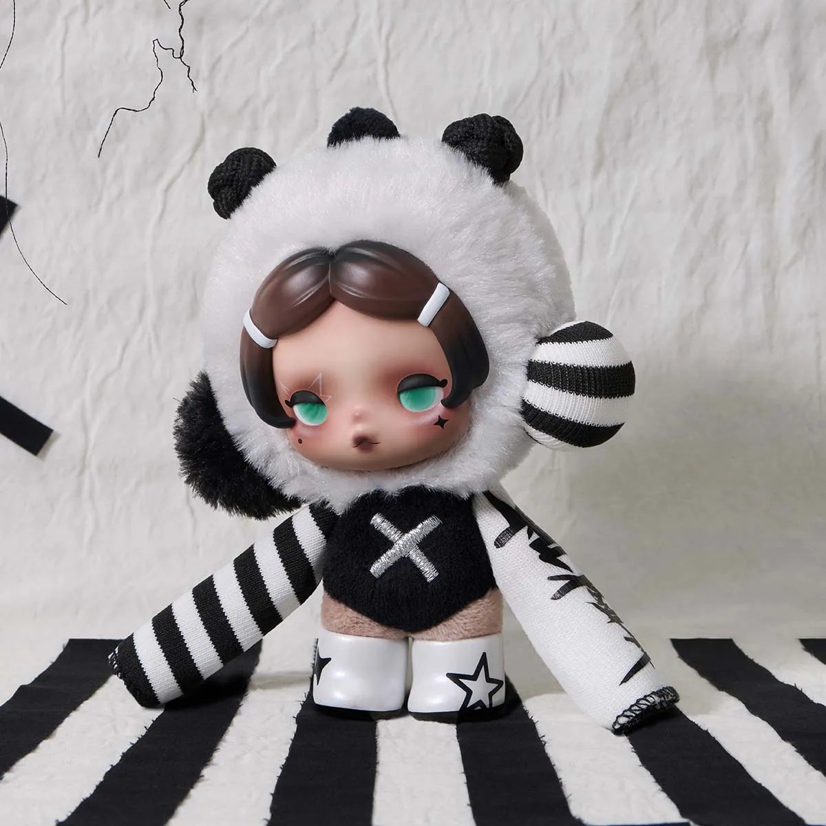 SKULLPANDA Off Mode Series Plush Doll Pendant-preorder