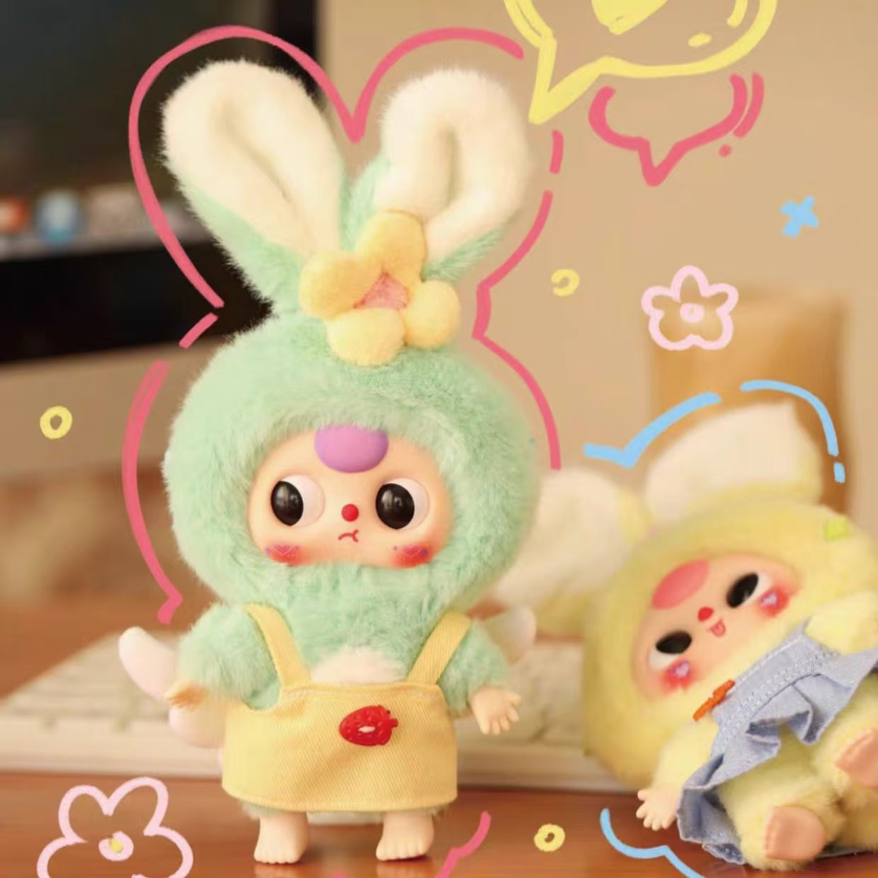 Baby Three Macaron Cute Bunny blind box