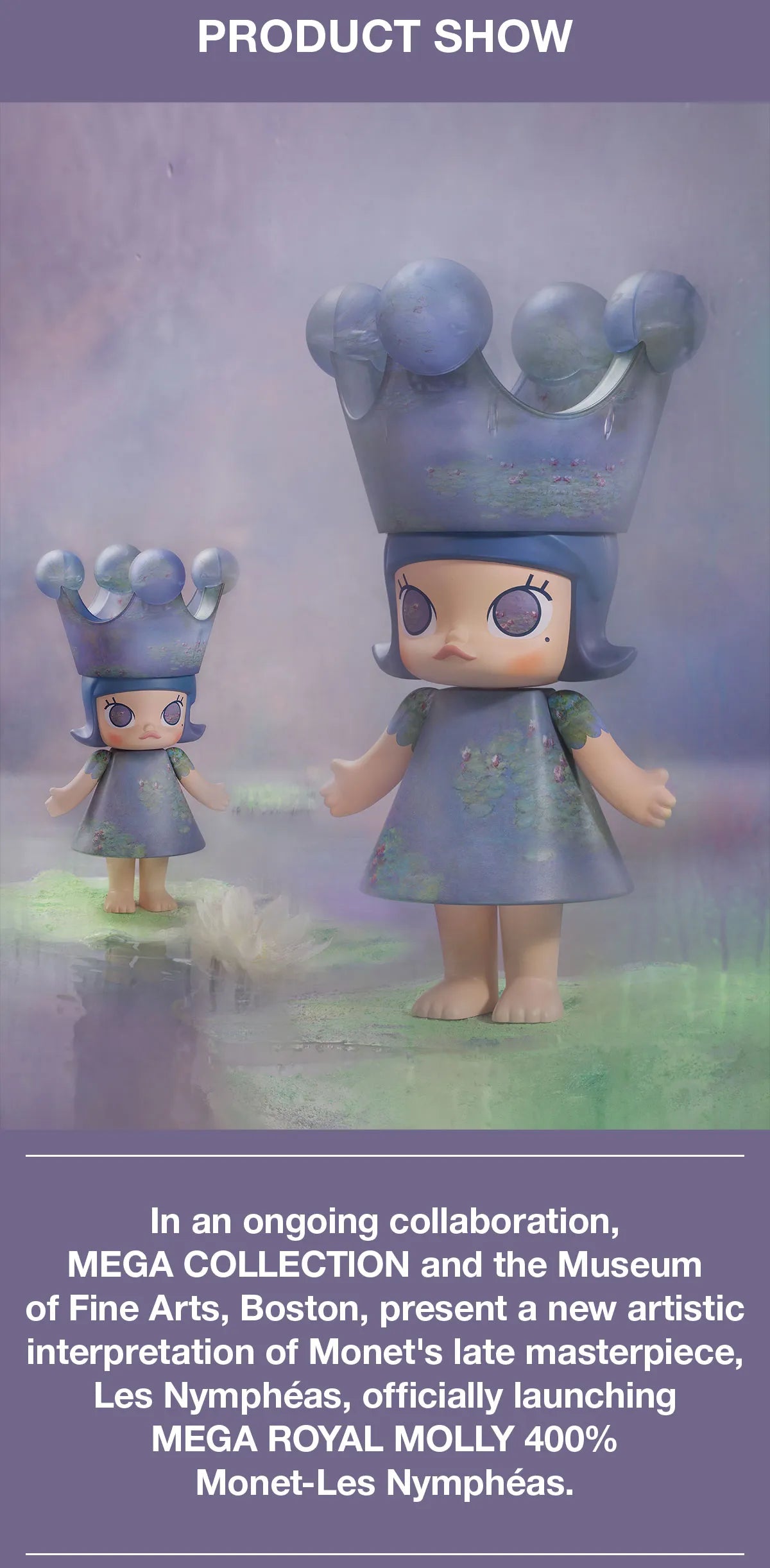 MEGA ROYAL MOLLY 400% Monet-Les Nympheas