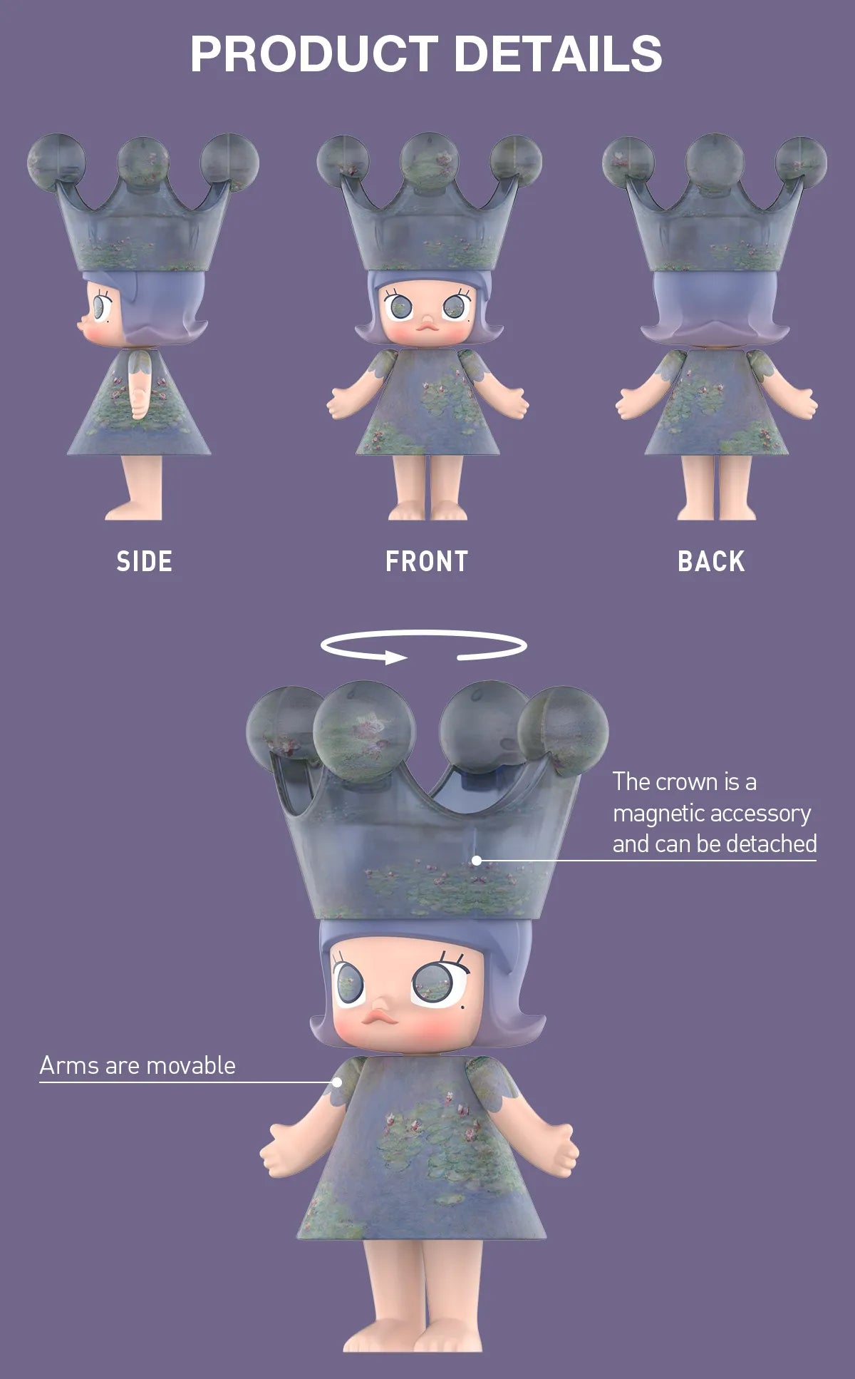 MEGA ROYAL MOLLY 400% Monet-Les Nympheas