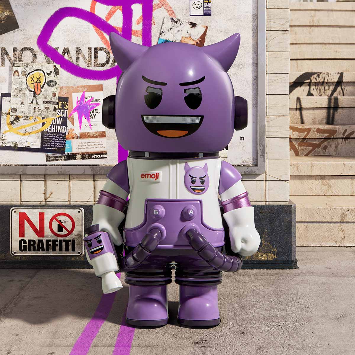 MEGA SPACE MOLLY 100% × emoji™ Series-preorder