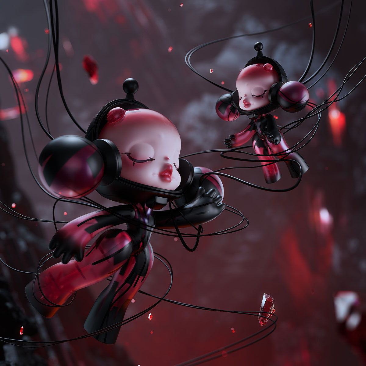 MEGA α SKULLPANDA 400% Red Crystal