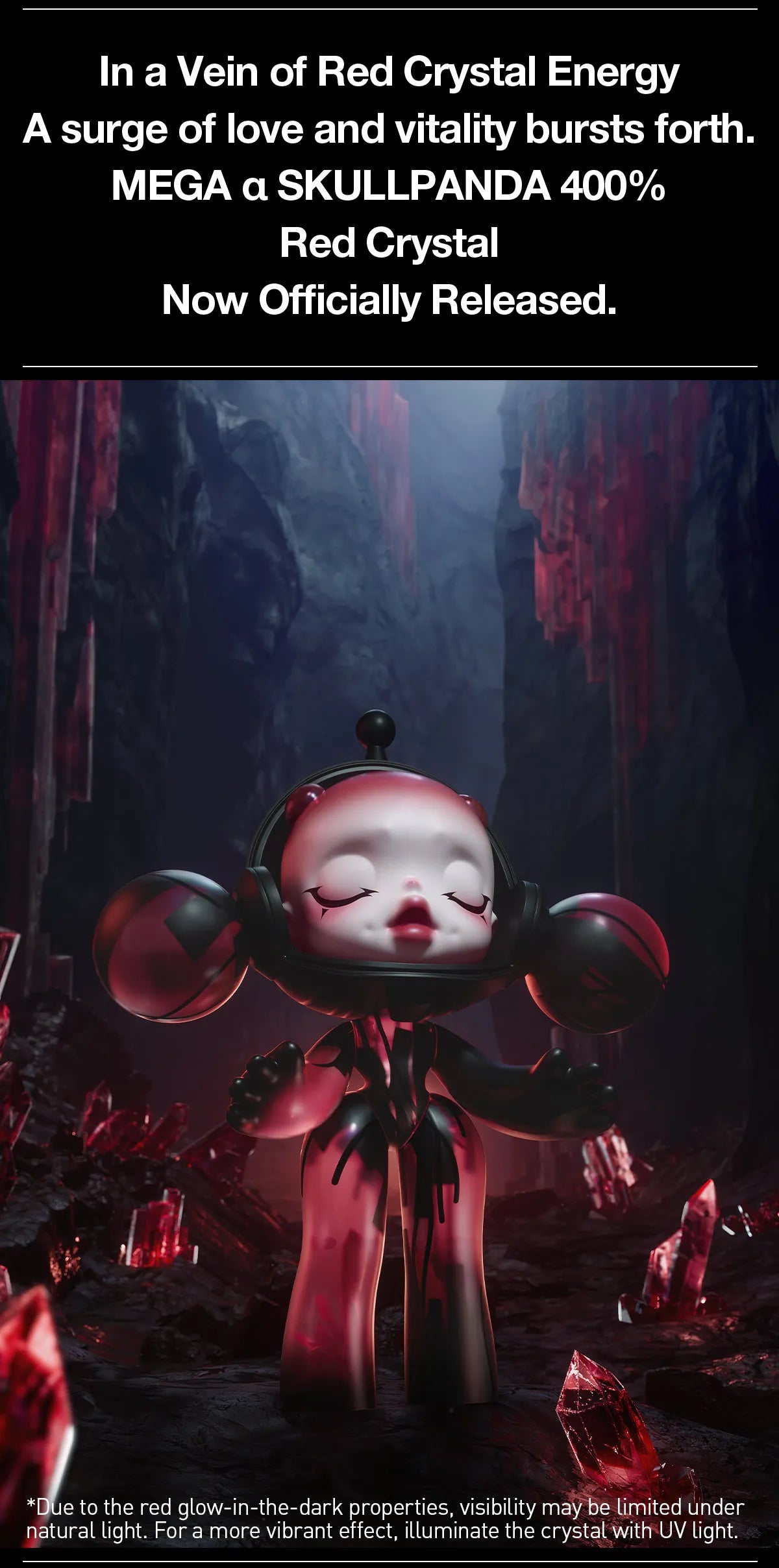 MEGA α SKULLPANDA 400% Red Crystal