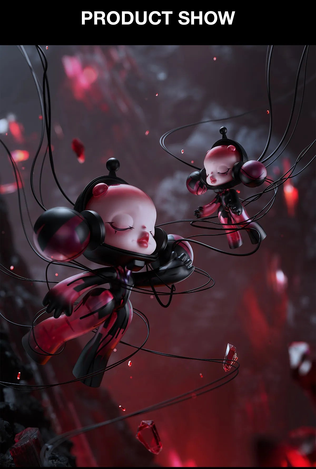 MEGA α SKULLPANDA 400% Red Crystal