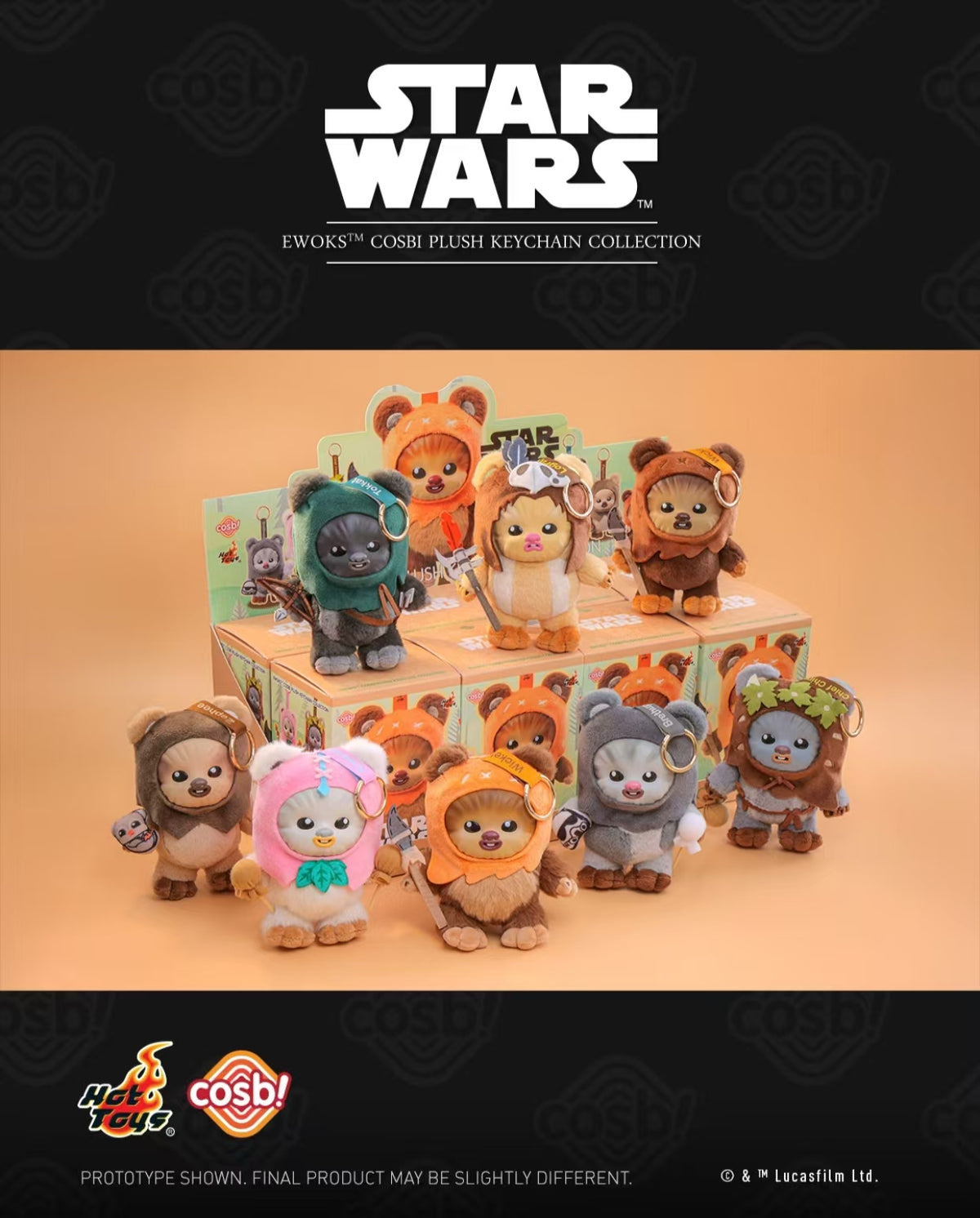 STAR WARS EWOKS COSBI PLUSH KEYCHAIN COLLECTION-PRERORDER