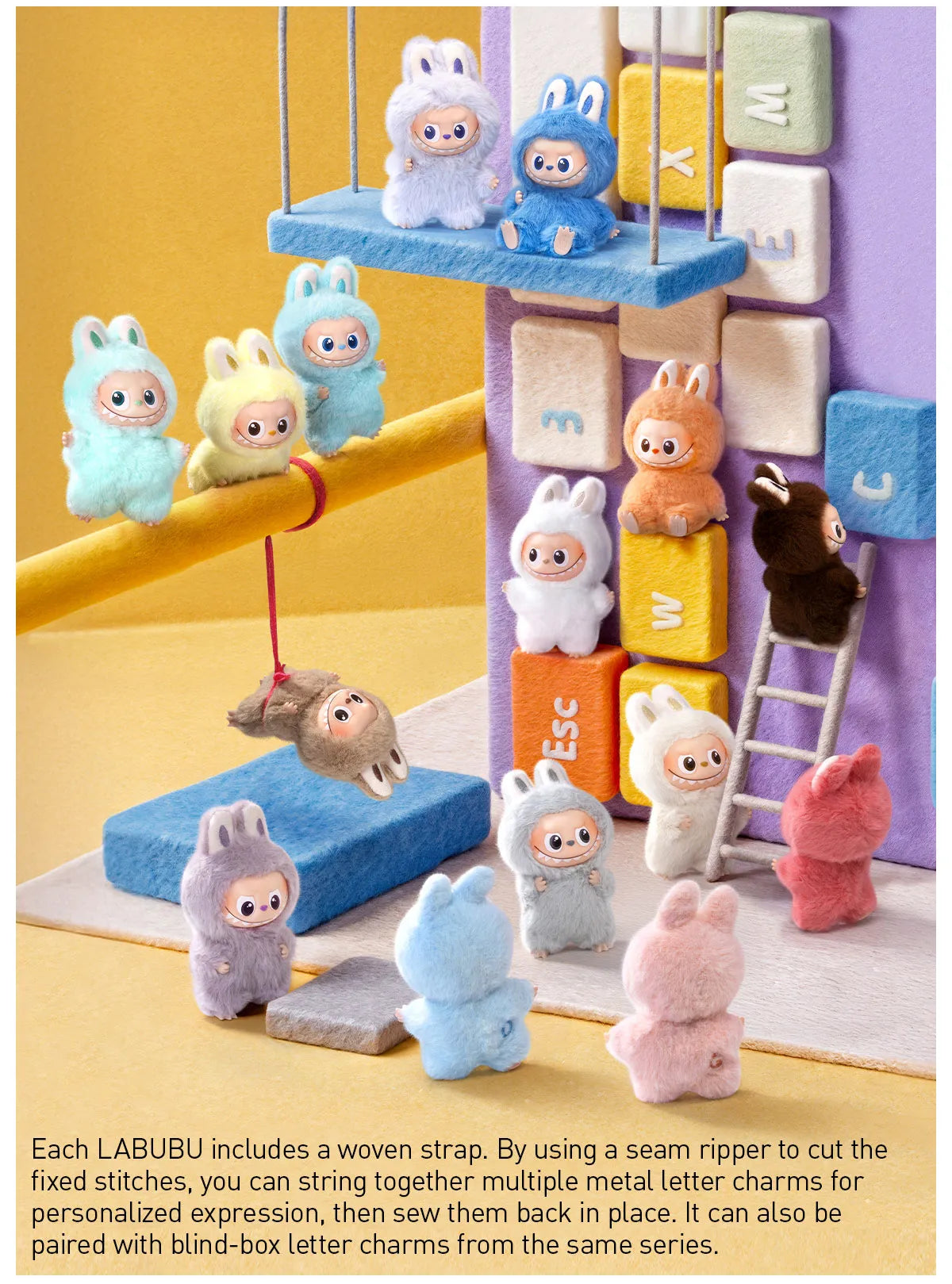 THE MONSTERS Pin for Love Series-Vinyl Plush Pendant Blind Box (N-Z)-preorder