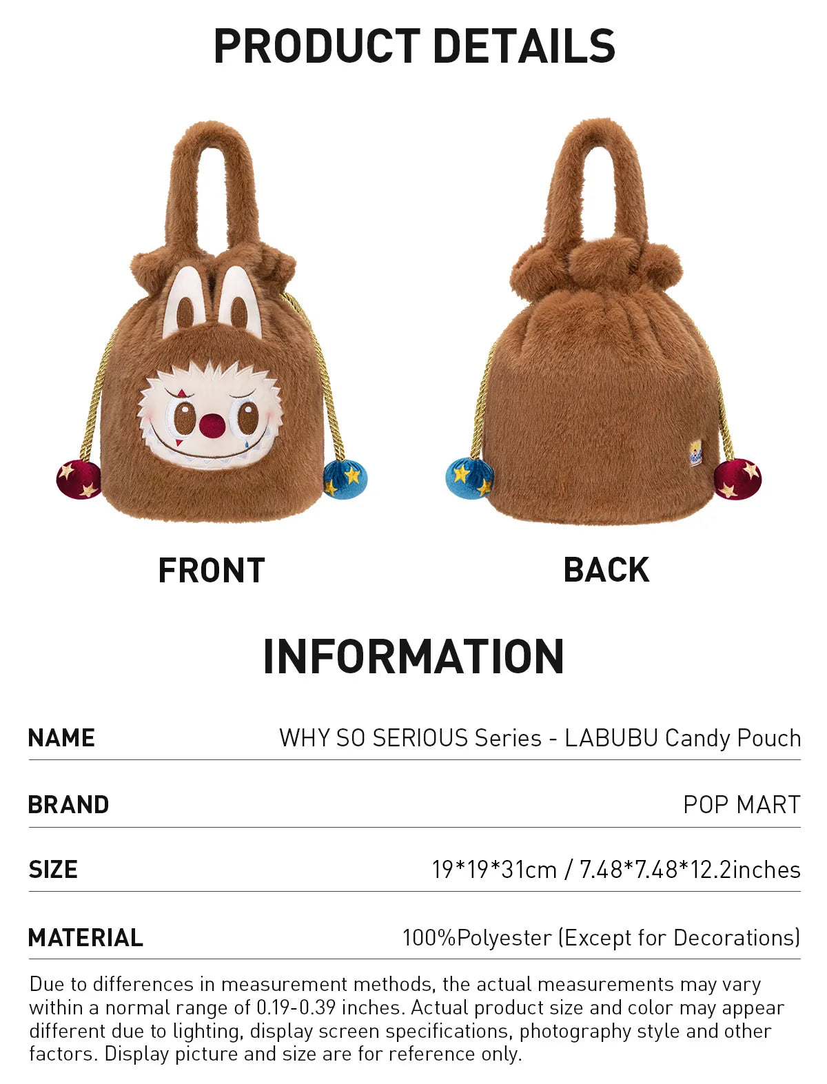 WHY SO SERIOUS Series - LABUBU Candy Pouch-no box-preorder