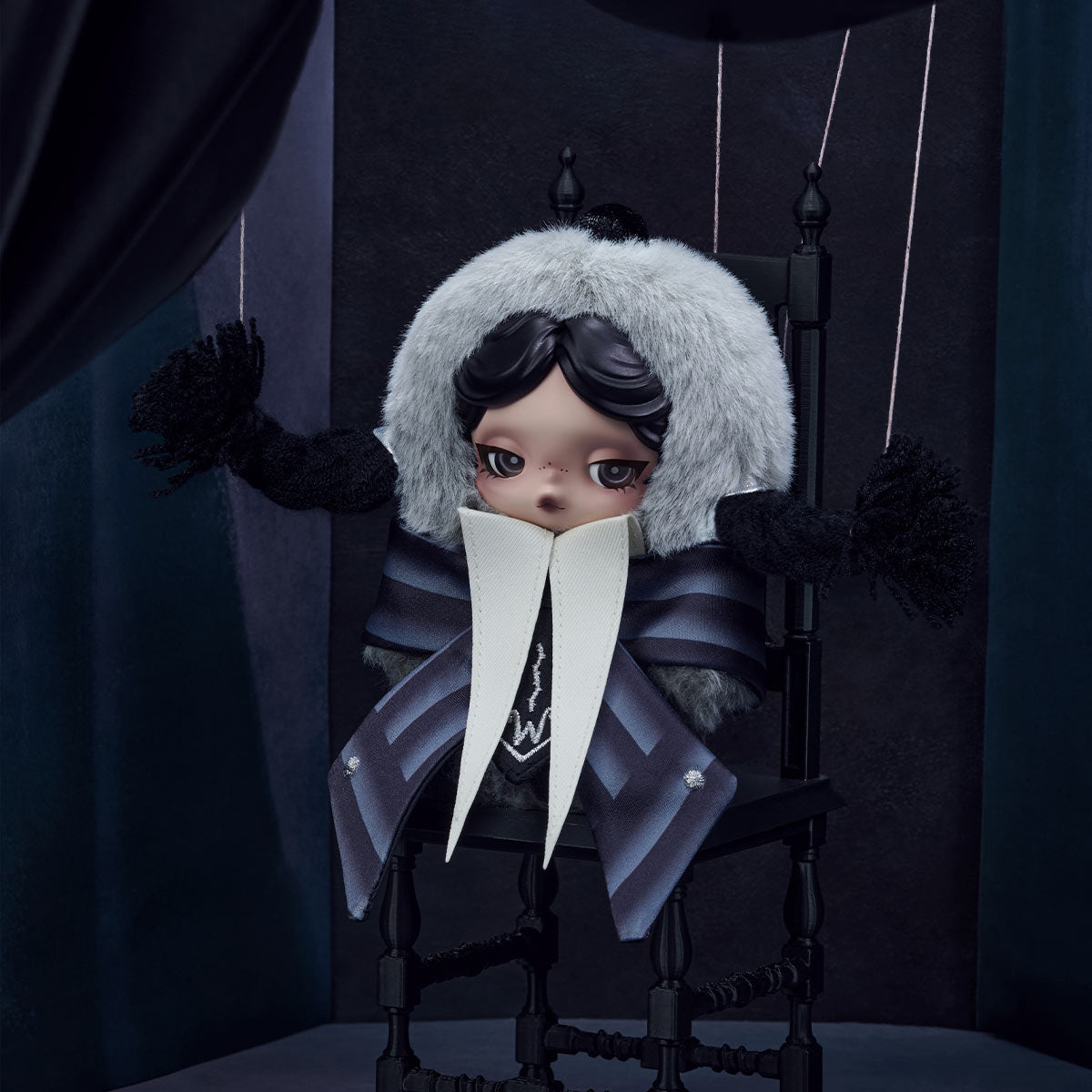 SKULLPANDA × Wednesday Plush (Nevermore Academy Uniform Version)-preorder