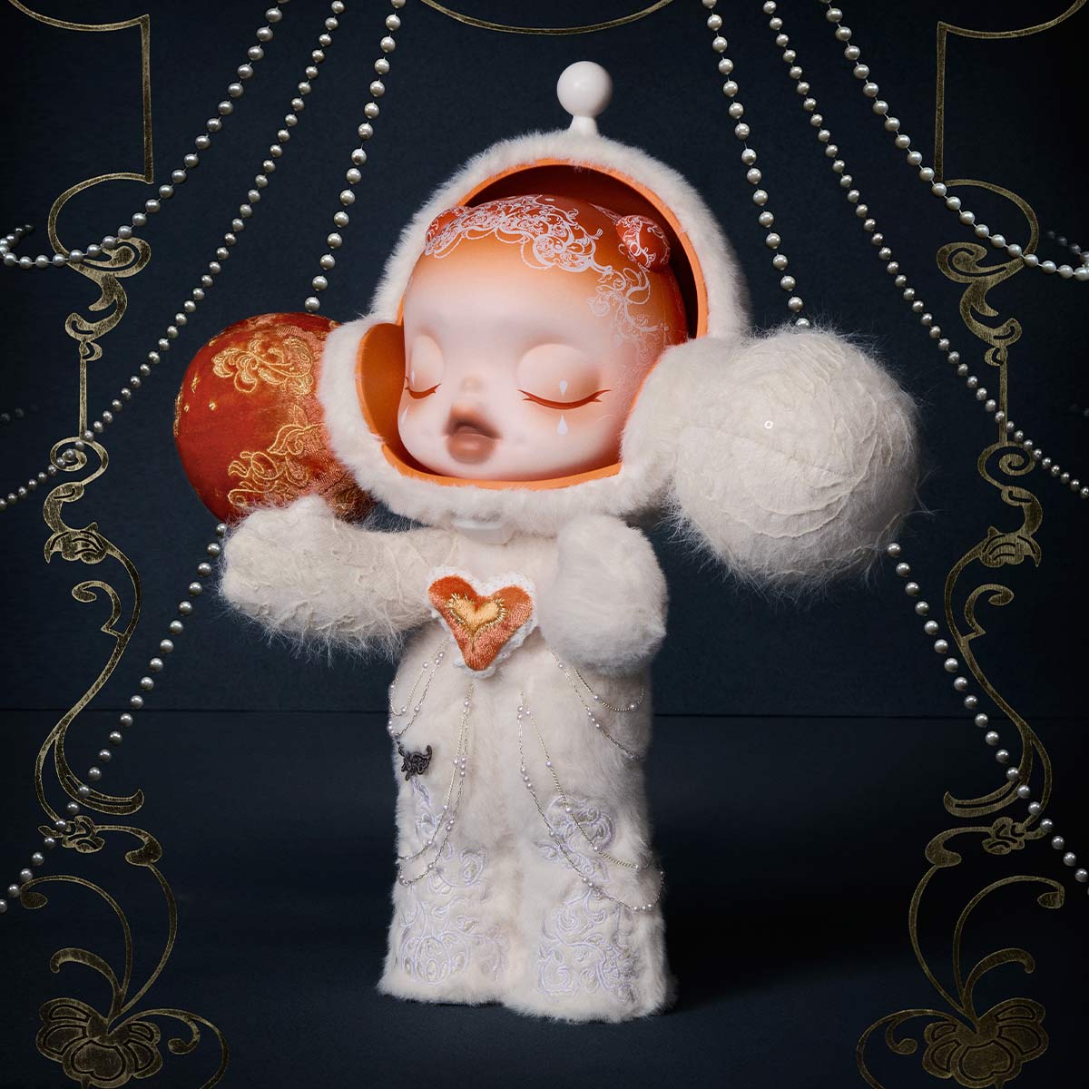 MEGA α SKULLPANDA 400% White Moon-preorder