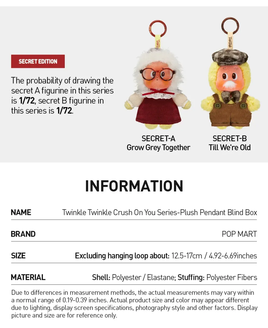 Twinkle Twinkle Crush On You Series-Plush Pendent-preorder