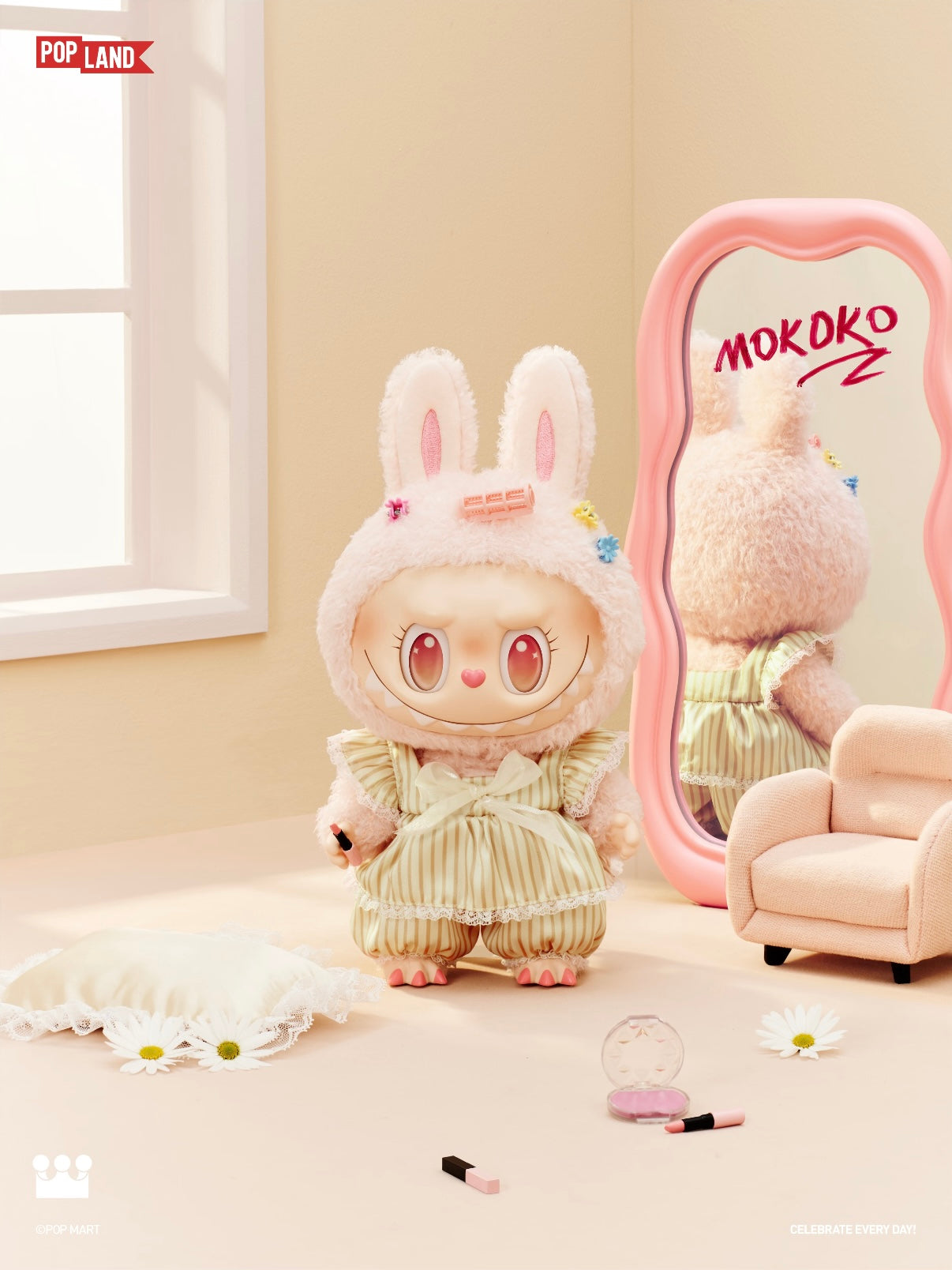 Wake up Mokoko Vinly Plush Big Doll Gift Box
