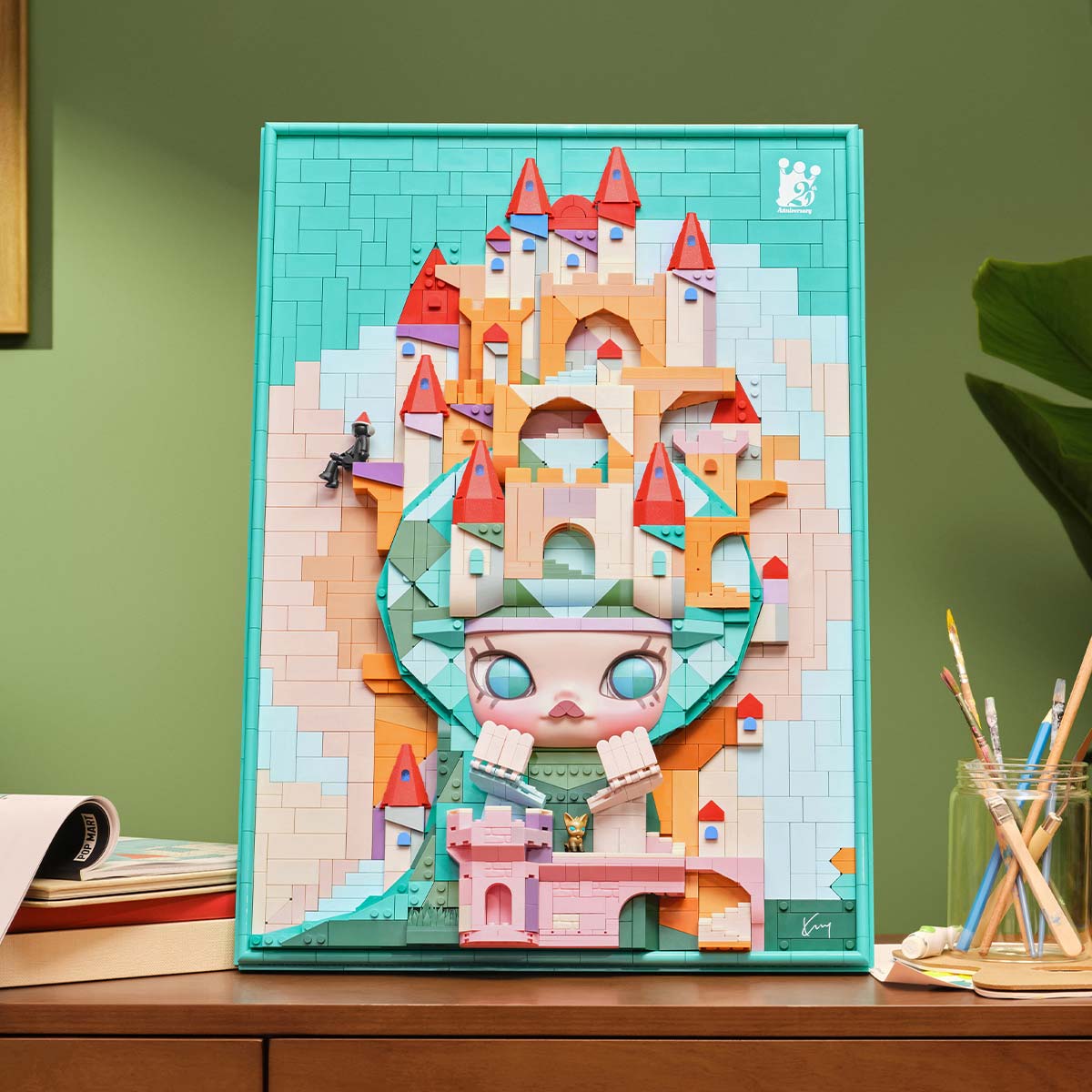 MOLLY Lost Triceratops Building Block Art