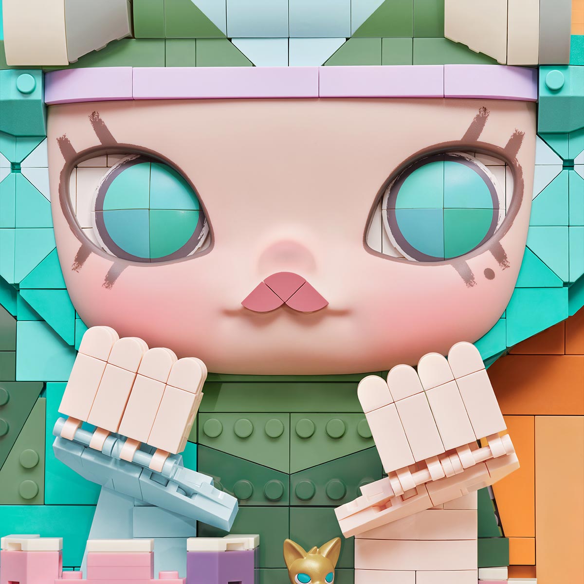 MOLLY Lost Triceratops Building Block Art