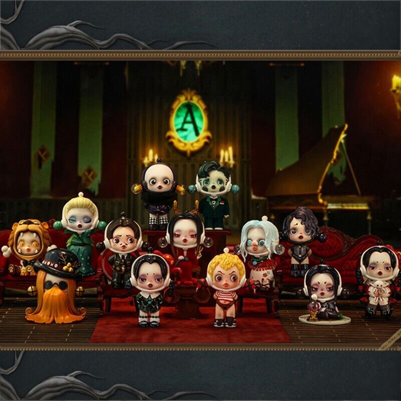 SKULL PANDA Addams Family Blind Box Mystery Figures Action Toys Birthday Gift