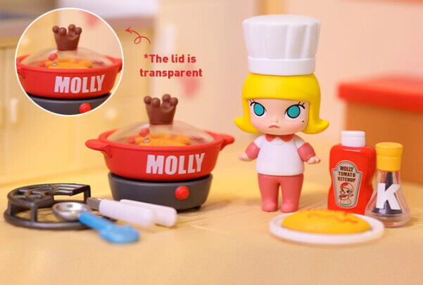 POP MART Molly Cooking Series Prop Kitchen Scene Blind Box Confirmed Figure Toys
