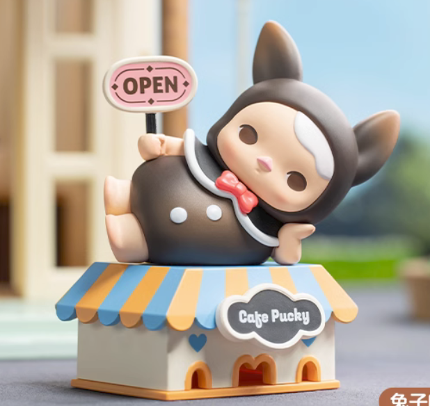 POP MART Pucky Rabbit Cafe Series Blind Box Confirmed Figure Toy Gifts Doll
