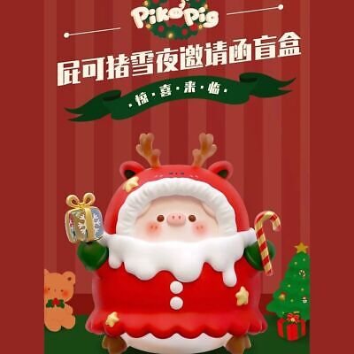 Piko Pig Christmas Snowy Night Invitation Series Confirmed Blind Box Figure HOT¡ê?